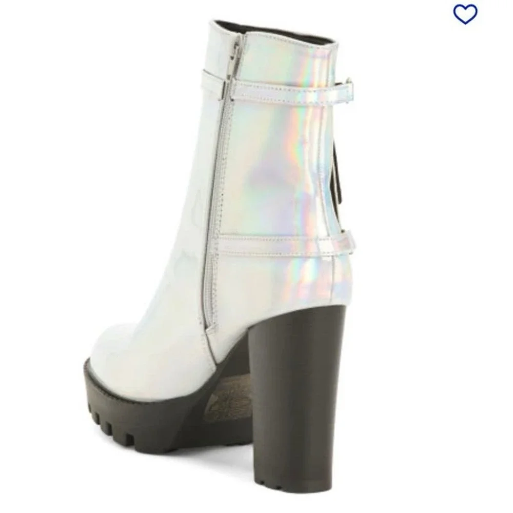 Yoki Elan Metallic Heeled Booties